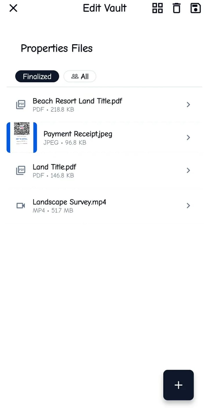 Encrypted file vault